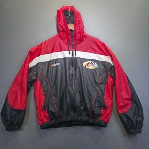 Essex Men's Nascar Racing Vinyl Hooded Full Zip Jacket Size Large‎
